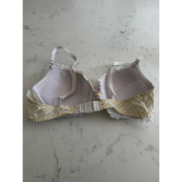 La Senza Y2K Yellow Gingham Print Bra Size 34C - Picture 2 of 5